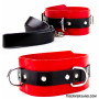 Leather collar Eddy with leash|TOY PLAYER|XLEATHERS|BDSM Fesseln