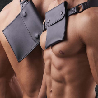 SLING POUCH - GENUINE LEATHER SHOULDER BAG|SAXOS.NET LEATHER|XLEATHERS|Harnais BDSM