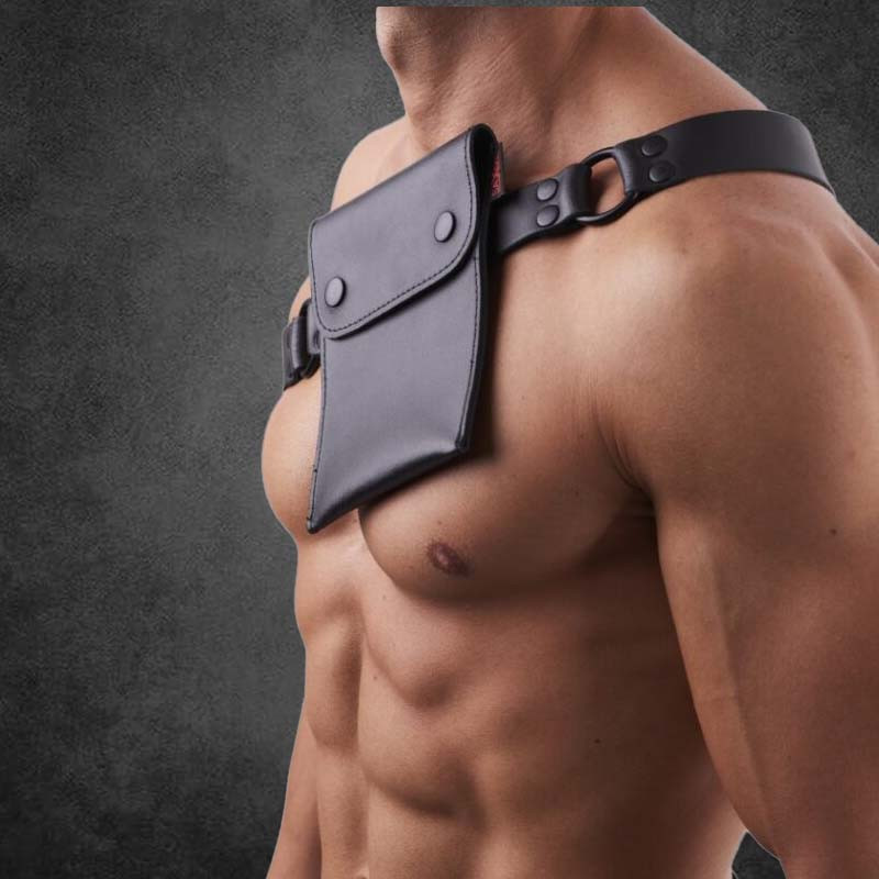 SLING POUCH - ECHT LEDER SCHULTER TASCHE|SAXOS.NET LEATHER|XLEATHERS|BDSM Harness