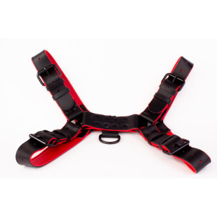 Titan robuster BDSM Harness Red/BLACK|SAXOS.NET LEATHER|XLEATHERS|Harnais BDSM