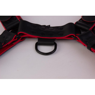 Titan BDSM robuster Harness Red/Schwarz|SAXOS.NET LEATHER|XLEATHERS|BDSM Harness