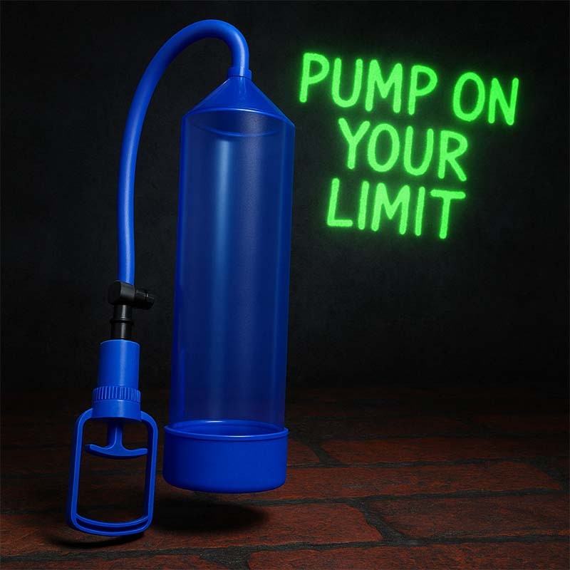 Cock vacuum pump 21,5 cm blue|® XLeathers|XLEATHERS|Pompes à pénis