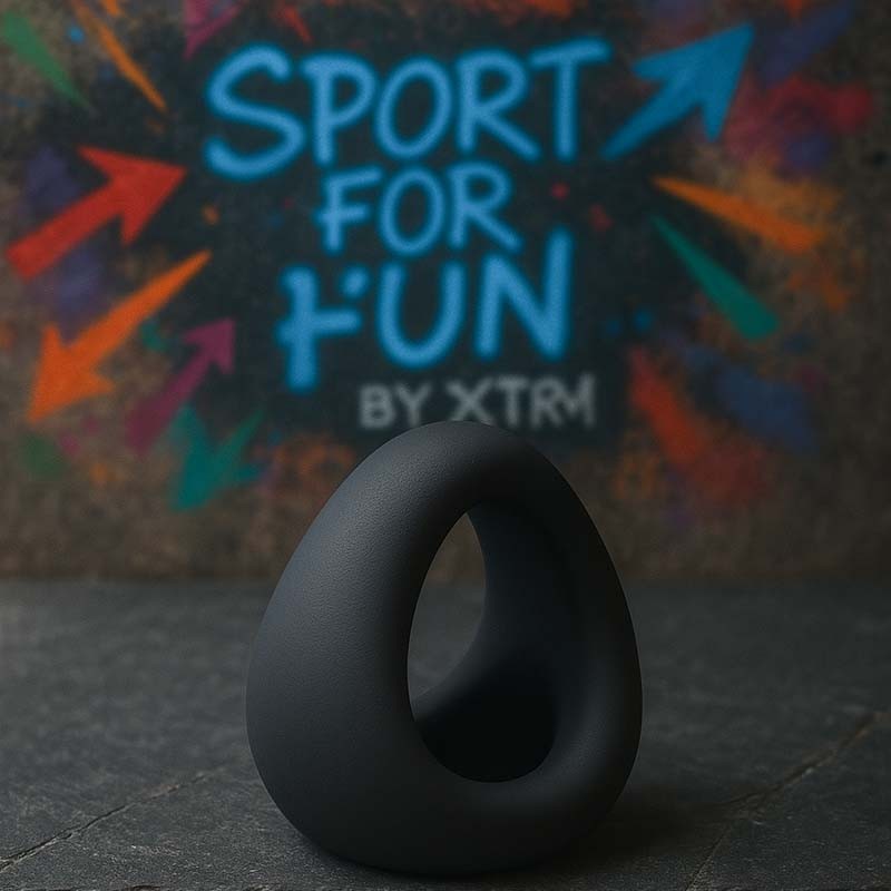 Ringsling Silicone Black|TOY PLAYER|XLEATHERS|Ballstretcher