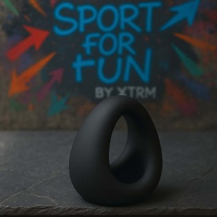 Ringsling Silicone Black|TOY PLAYER|XLEATHERS|Ballstretcher