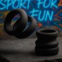 XLEATHERS DELUXE - SILICONE COCKRING noir|® XLeathers|XLEATHERS|Anneaux pour pénis