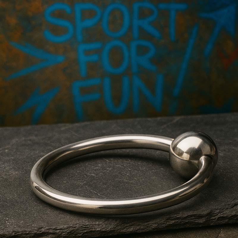 Anneau de glans avec balle|TOY PLAYER|XLEATHERS|Anneaux de pénis en métal